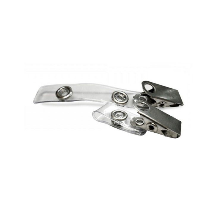 Jacaré para Crachá Clips com Alça Transparente 100un