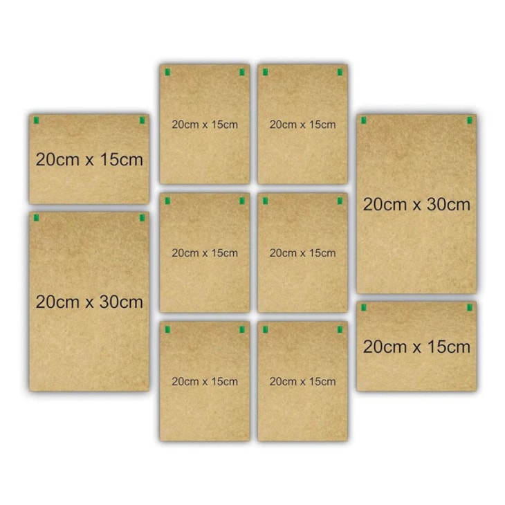 Kit 10 Quadros Decorativos Frases Modelo 2 MDF Adesivado