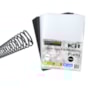 Kit 200 Capas Lisa e Couro A4 + 200 Espirais Preto 9mm