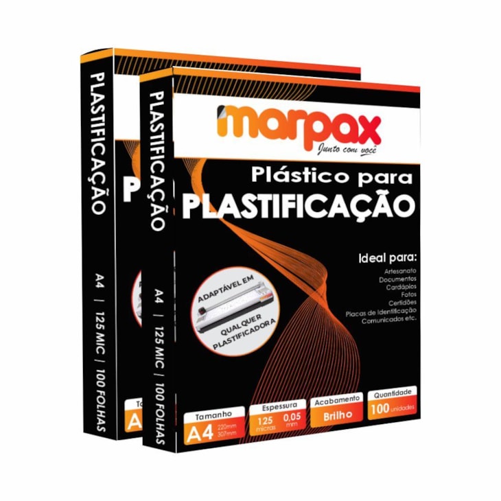Kit 200un Polaseal A4 0,05mm Plástico para Plastificação