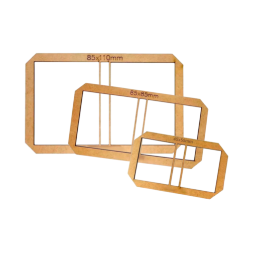 Kit 3 Gabaritos Post It para Encadernação e Cartonagem MDF Marpax