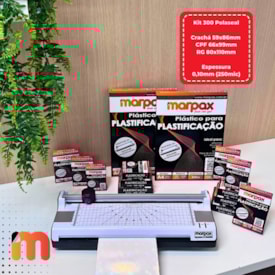 Kit 300 Polaseal Crachá CPF RG 0,10mm para Plastificação