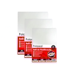 Kit 300 Polaseal Crachá CPF RG 0,10mm para Plastificação