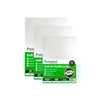 Kit 300 Polaseal Plastificação Crachá RG CPF 0,05mm Marpax