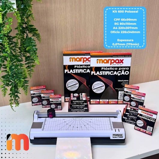 Kit 600un Polaseal (CPF - RG - A4 - Oficio) 0,07 175mic