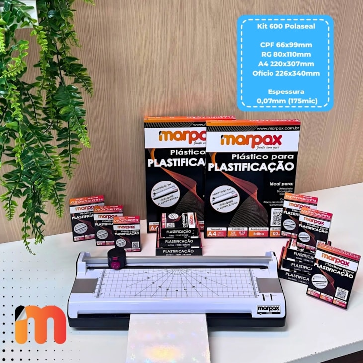 Kit 600un Polaseal (CPF - RG - A4 - Oficio) 0,07 175mic