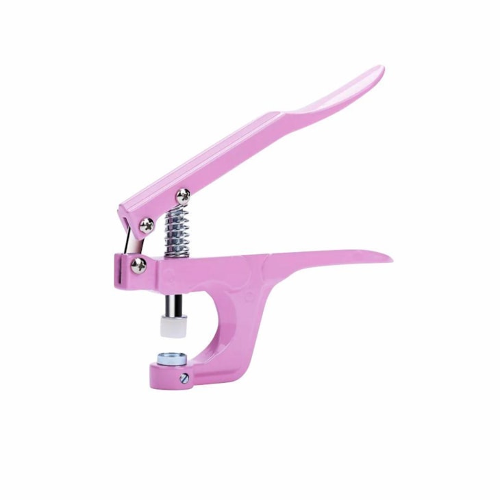 Kit Alicate de Pressão Rosa + 260 botões + 40 Ilhós 