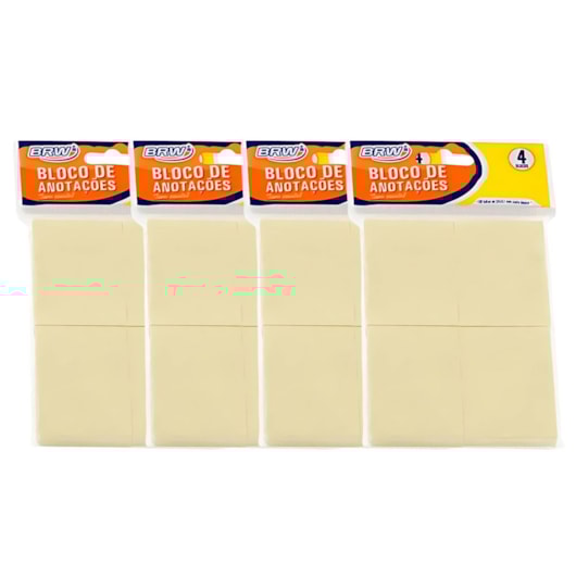 Kit Bloco de Anotações Amarelo 38x51mm 800 folhas