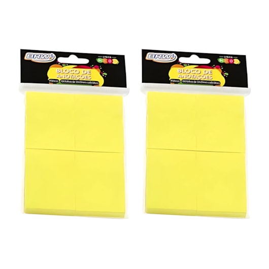 Kit Bloco de Anotações Amarelo Neon 38x51mm 800 fls