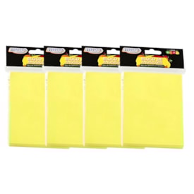 Kit Bloco de Anotações Amarelo Neon 76x102mm 400 fls
