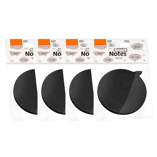 Kit Bloco de Anotações Balão Preto 70x70mm 200 folhas