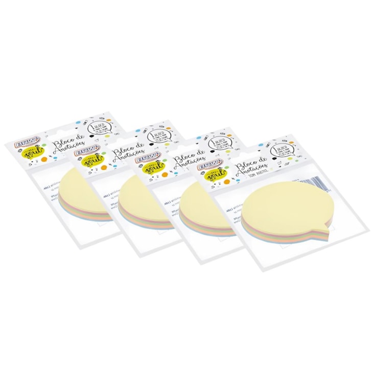 Kit Bloco de Anotações Chat Tom Pastel 70x70mm 400 folhas