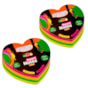 Kit Bloco de Anotações Coração Neon Notes 70x70mm 400 fls