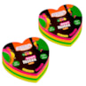 Kit Bloco de Anotações Coração Neon Notes 70x70mm 400 fls