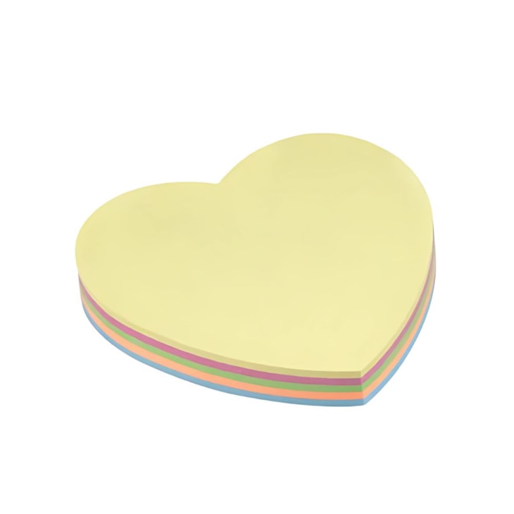 Kit Bloco de Anotações Coração Tom Pastel Neon Preto 600 fls