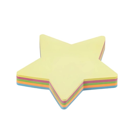 Kit Bloco de Anotações Estrela Tom Pastel 70x70mm 400 folhas