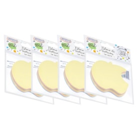 Kit Bloco de Anotações Maçã Tom Pastel 70x70mm 400 fls