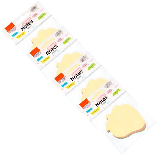 Kit Bloco de Anotações Morango Tom Pastel 70x70mm 400 folhas