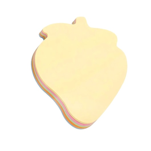 Kit Bloco de Anotações Morango Tom Pastel 70x70mm 400 folhas