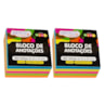 Kit Bloco de Anotações Neon 5 Cores 50x50mm 500 folhas