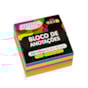 Kit Bloco de Anotações Neon 5 Cores 50x50mm 500 folhas
