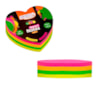 Kit Bloco de Anotações Neon Quadrado Seta Coração 650 folhas
