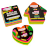 Kit Bloco de Anotações Neon Quadrado Seta Coração 650 folhas