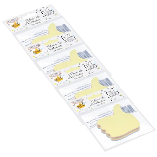Kit Bloco de Anotações Positivo Tom Pastel 70x70mm 400 folhas