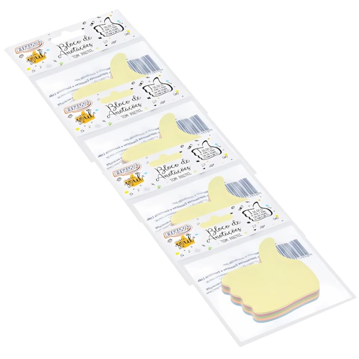 Kit Bloco de Anotações Positivo Tom Pastel 70x70mm 400 folhas