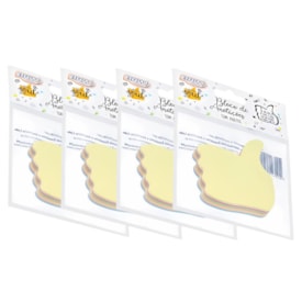 Kit Bloco de Anotações Positivo Tom Pastel 70x70mm 400 folhas
