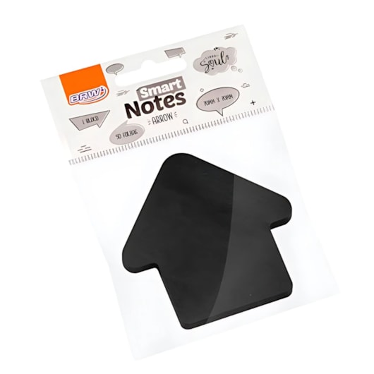 Kit Bloco de Anotações Seta Preta 70x70mm 200 folhas