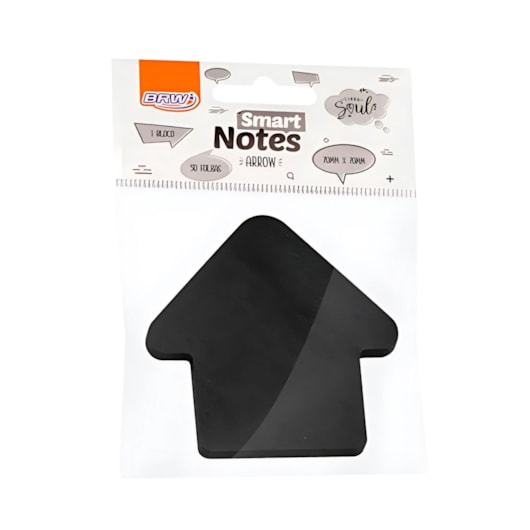 Kit Bloco de Anotações Seta Preta 70x70mm 200 folhas