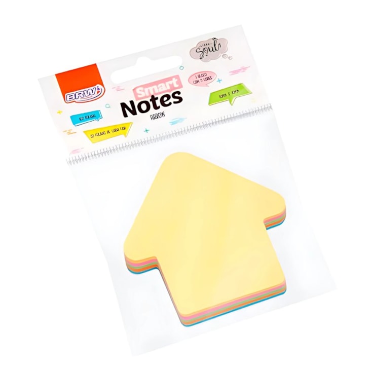 Kit Bloco de Anotações Seta Tom Pastel 70x70mm 400 folhas