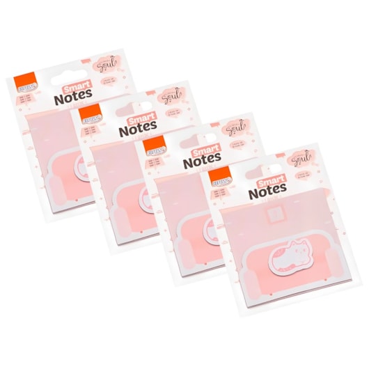 Kit Bloco de Anotações Smart Notes Gato 3 Layers 240 folhas