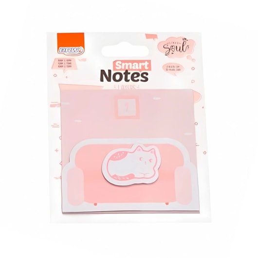 Kit Bloco de Anotações Smart Notes Gato 3 Layers 240 folhas