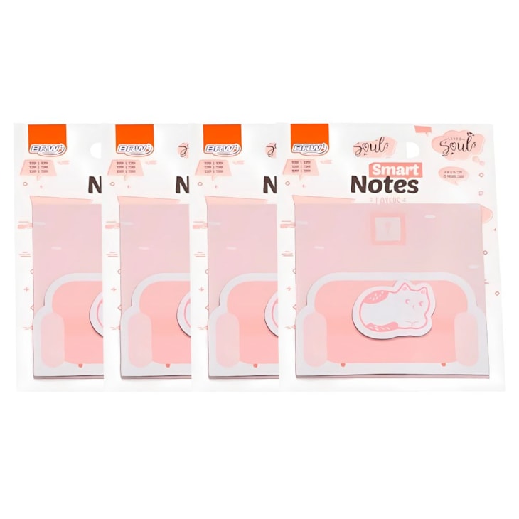 Kit Bloco de Anotações Smart Notes Gato 3 Layers 240 folhas