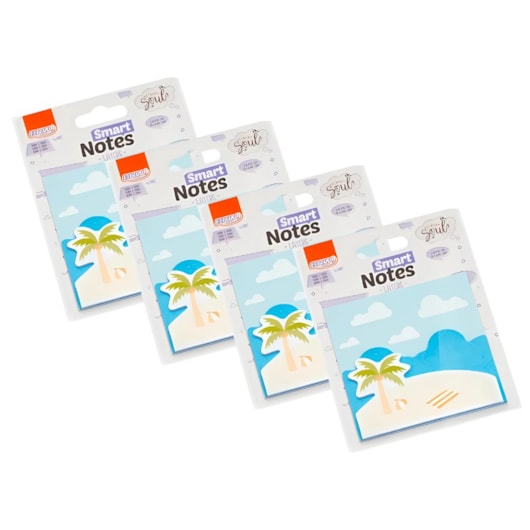 Kit Bloco de Anotações Smart Notes Praia 3 Layers 240 folhas