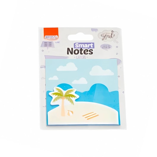 Kit Bloco de Anotações Smart Notes Praia 3 Layers 240 folhas