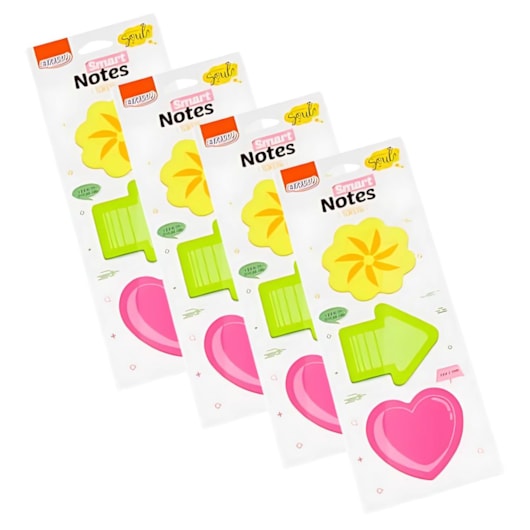 Kit Bloco de Anotações Tokens Flor 70x70mm 300 folhas