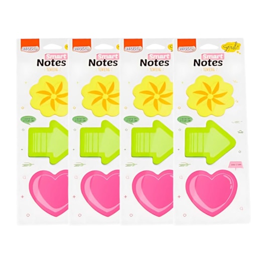 Kit Bloco de Anotações Tokens Flor 70x70mm 300 folhas