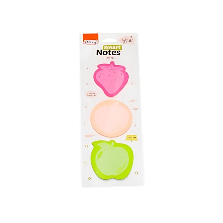 Kit Bloco de Anotações Tokens Frutas 70x70mm 300 folhas