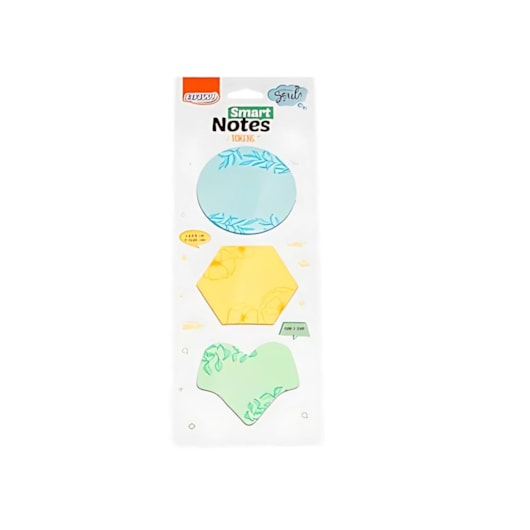 Kit Bloco de Anotações Tokens Geome Smart Notes 70x70mm 300 fls