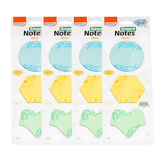 Kit Bloco de Anotações Tokens Geome Smart Notes 70x70mm 300 fls