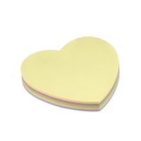 Kit Bloquinho Anotações Coração Pastel + Neon + Preto 600fls