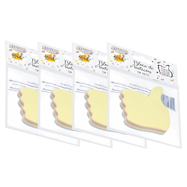 Kit Bloquinho Anotações Positivo Tom Pastel 70x70mm 400fls