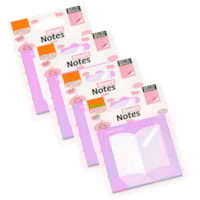 Kit Bloquinho de Anotações 75x75mm 2 em 1 4un com 30fls cada