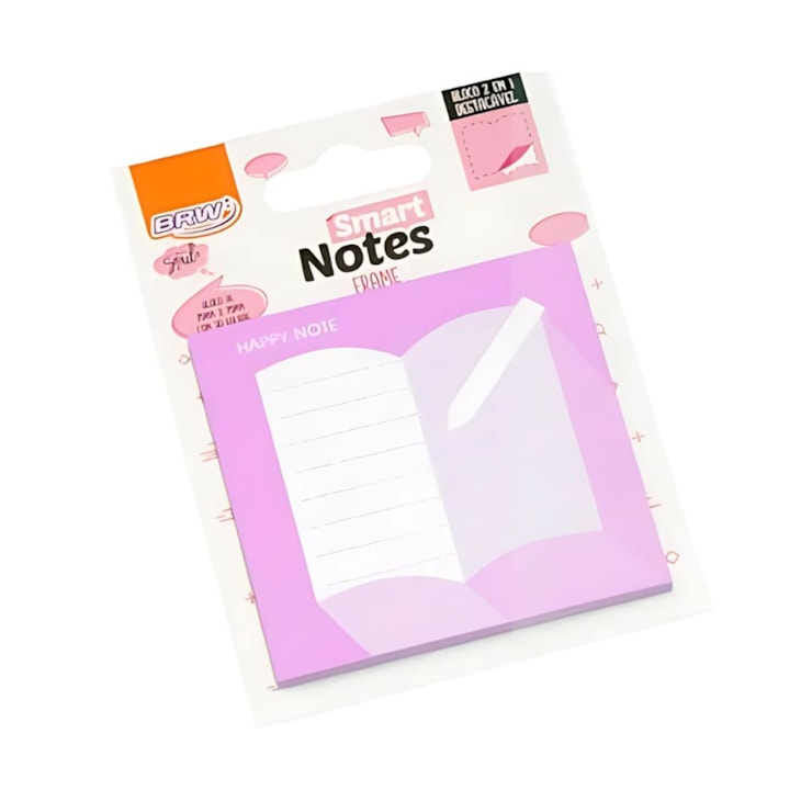 Kit Bloquinho de Anotações 75x75mm 2 em 1 4un com 30fls cada