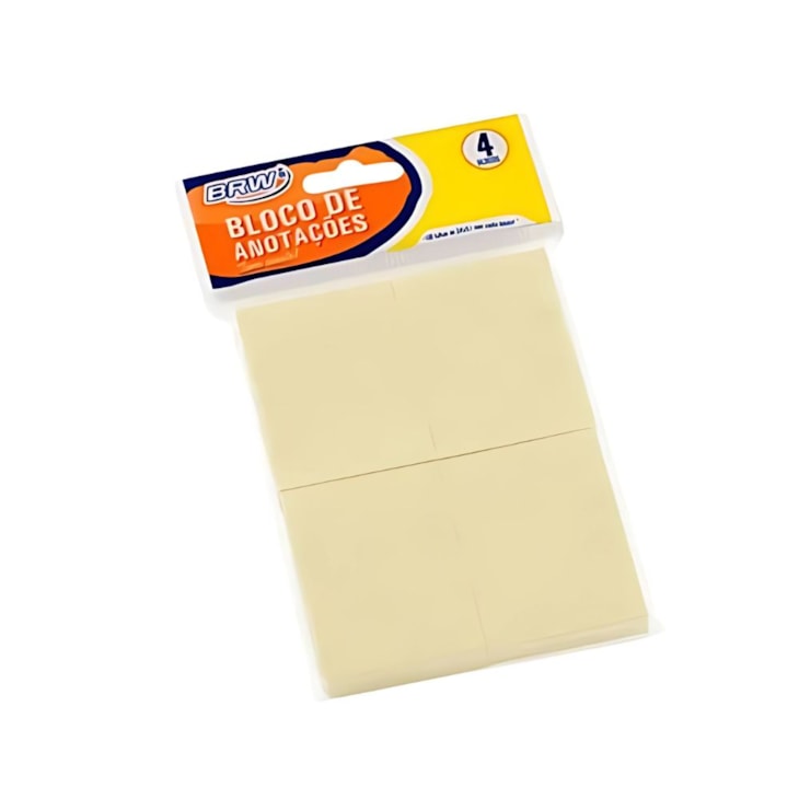 Kit Bloquinho de Anotações Amarelo 38x51mm 4 pacotes 4un