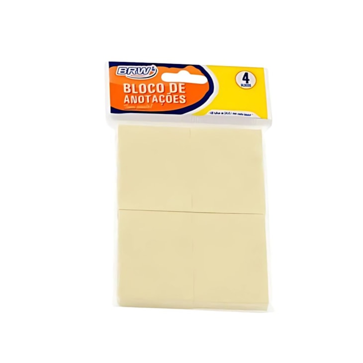 Kit Bloquinho de Anotações Amarelo 38x51mm 4 pacotes 4un