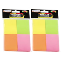 Kit Bloquinho de Anotações Colorido Neon 38x51mm 800fls